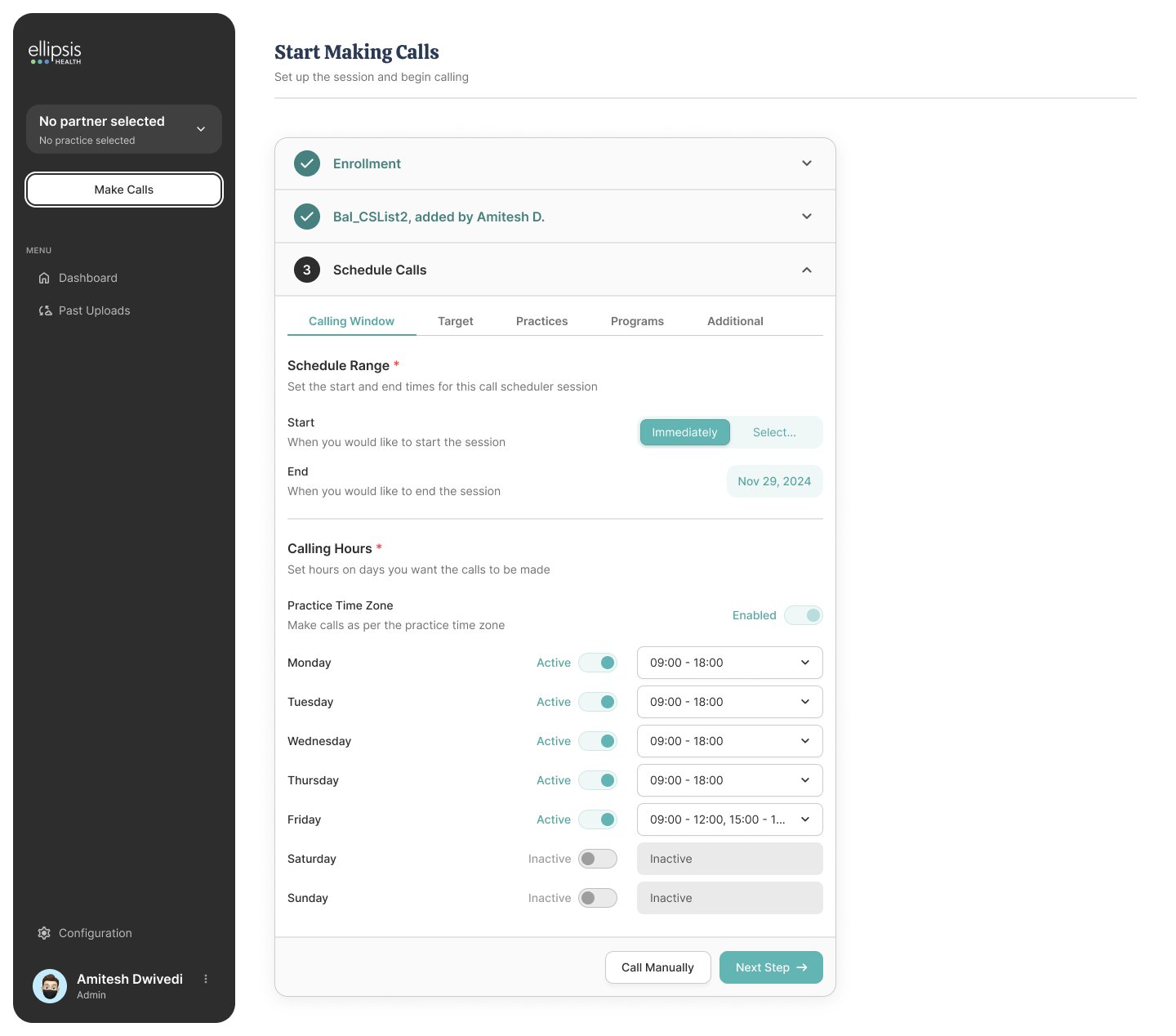 Iteration 3 — same layout but with Patient Time Zone label change and improved end date visibility